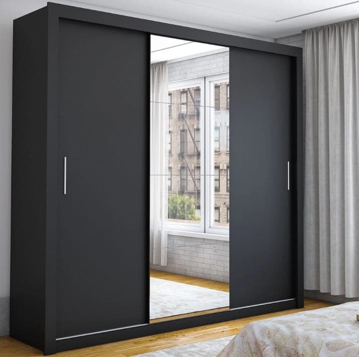 GUARDA ROUPA CLARICE COM ESPELHO 3 PORTAS